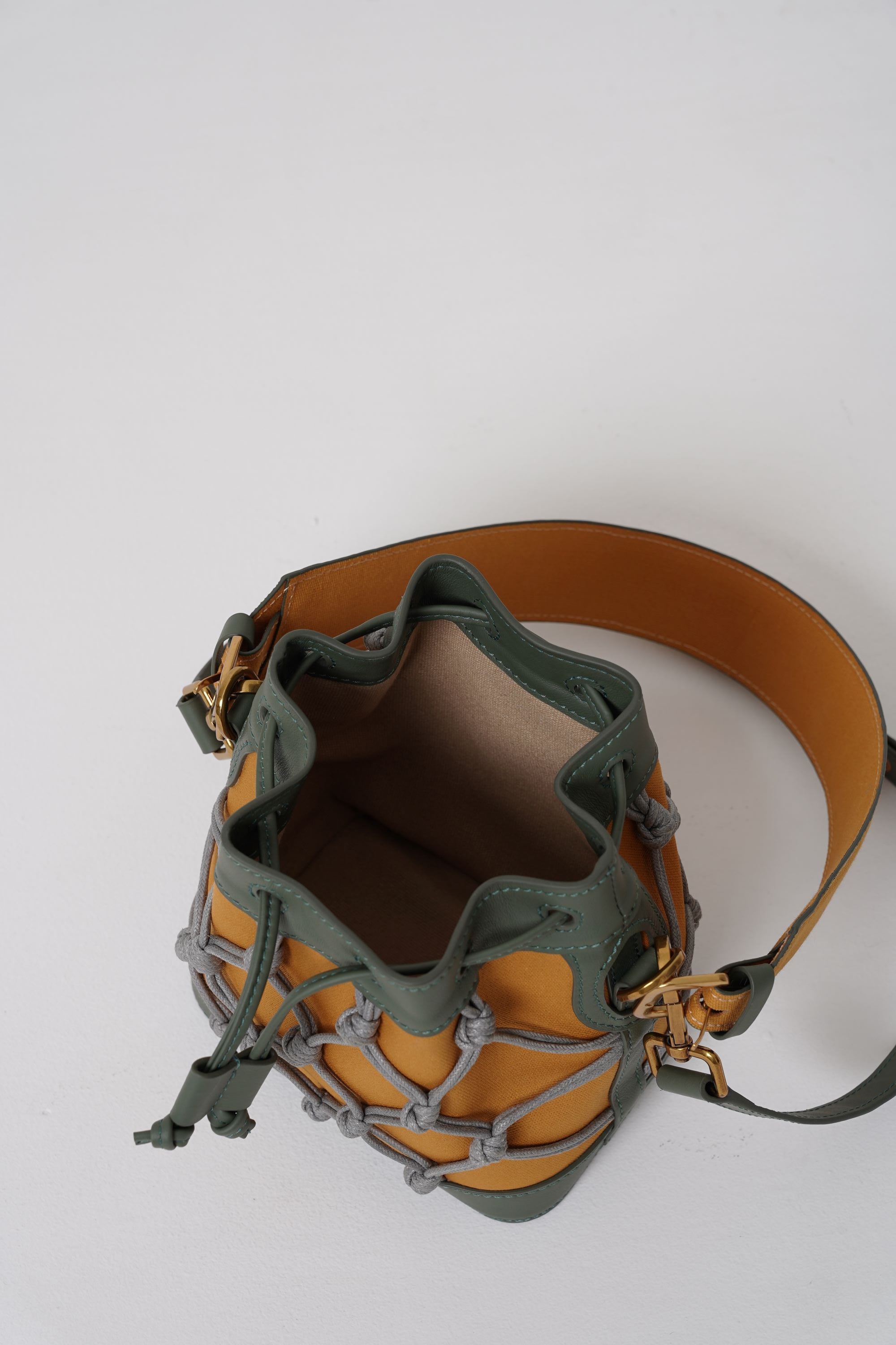 Romy Bucket Bag - Green Mustard