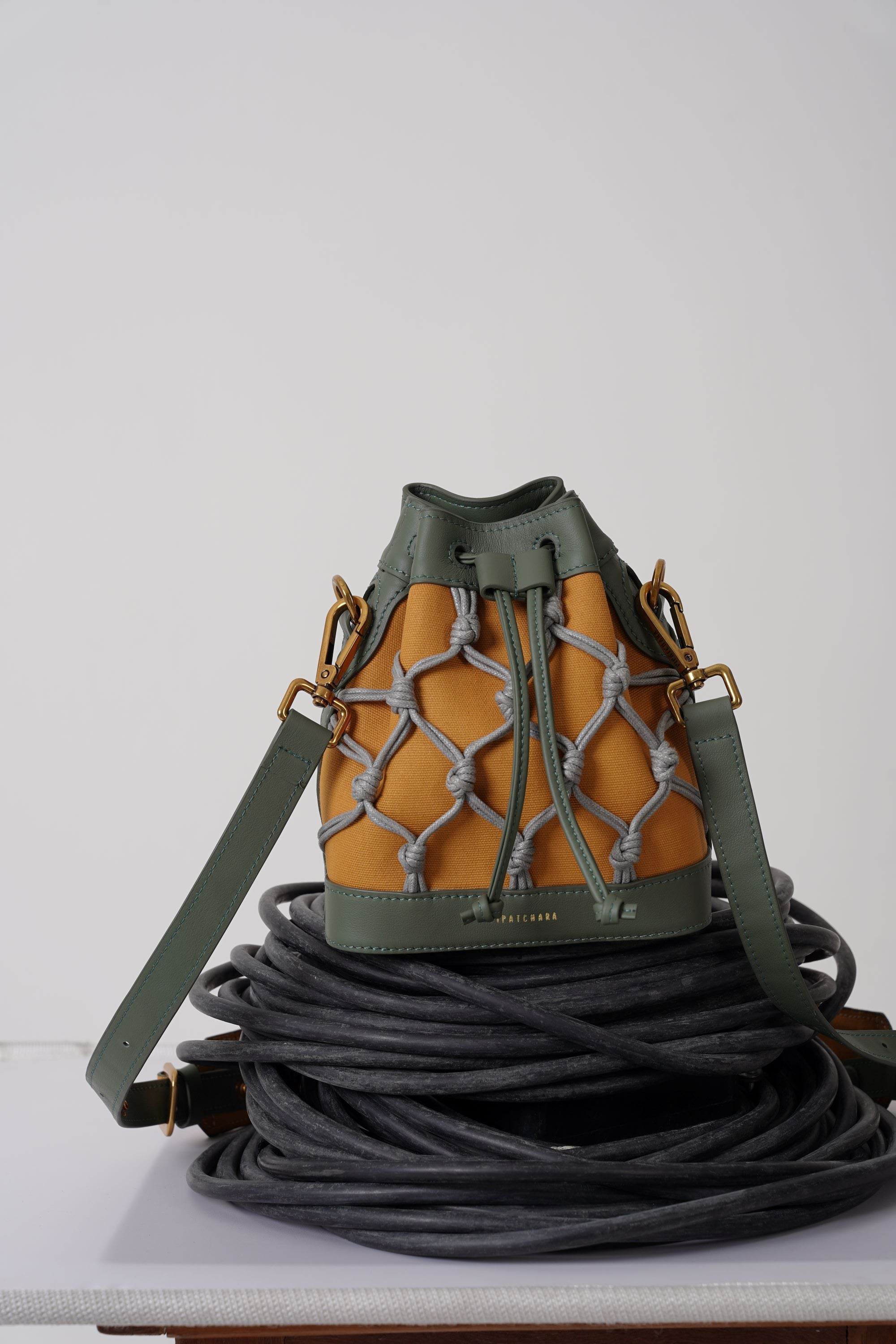 Romy Bucket Bag - Green Mustard