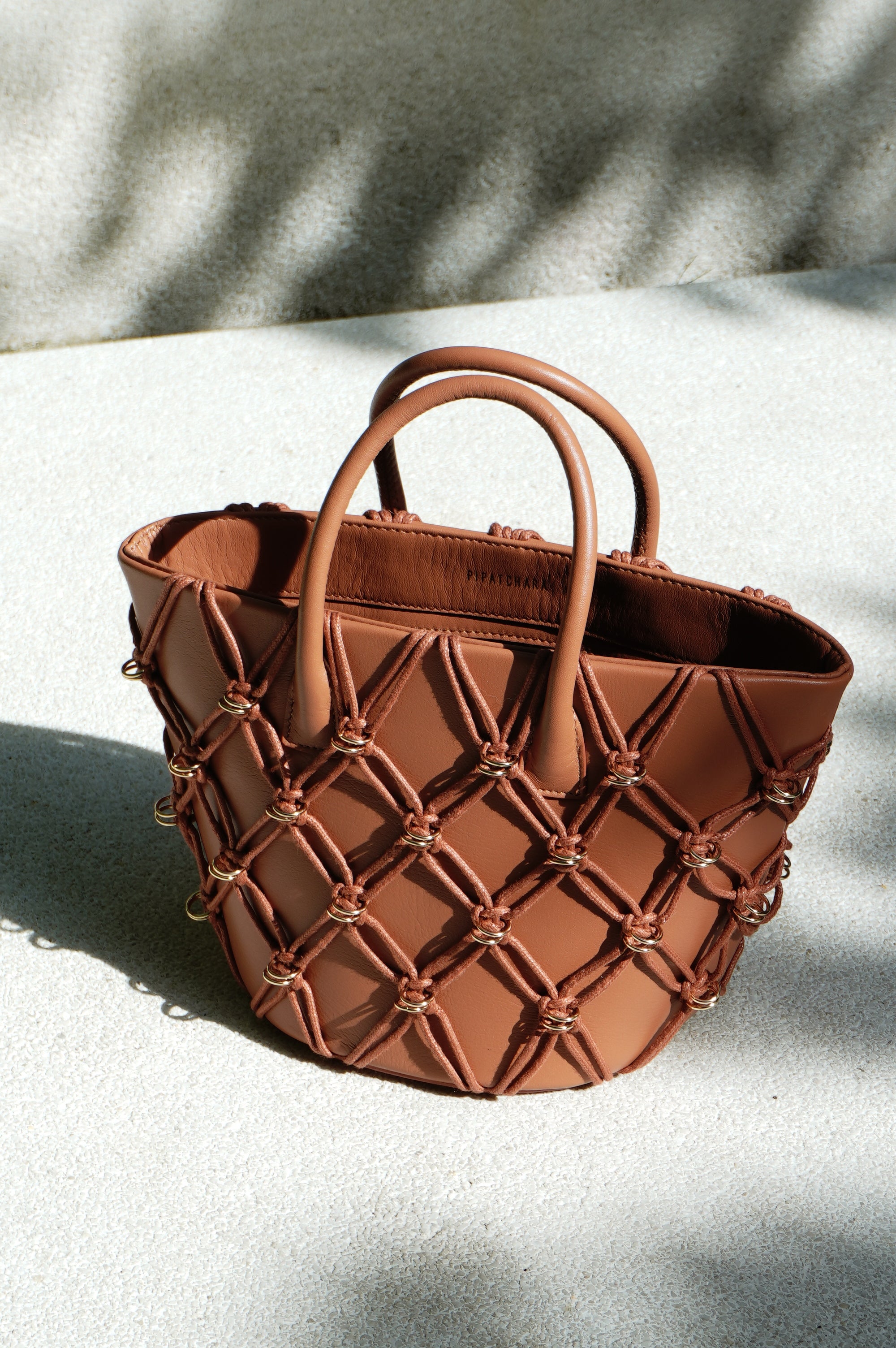 Mini Thea Basket Bag - Tan