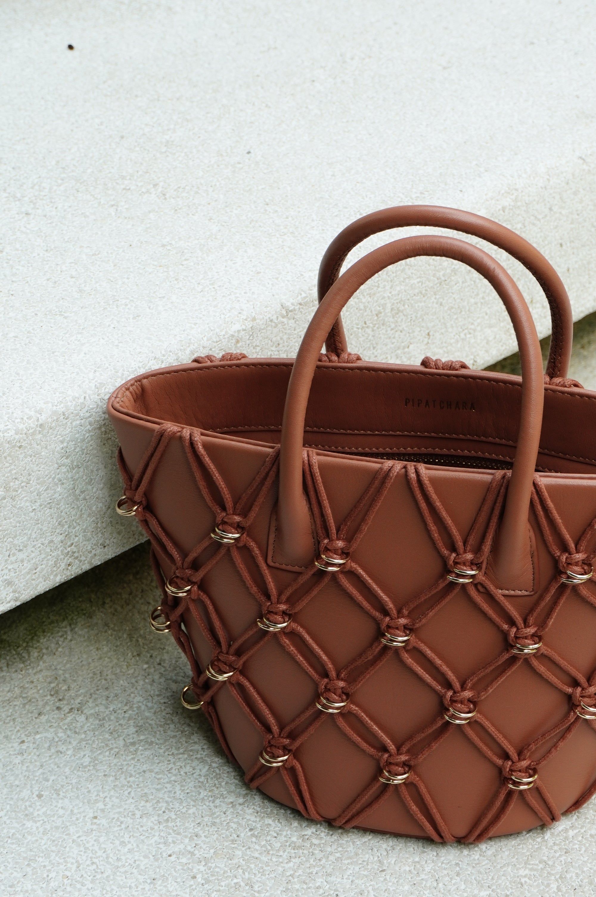 Mini Thea Basket Bag - Tan