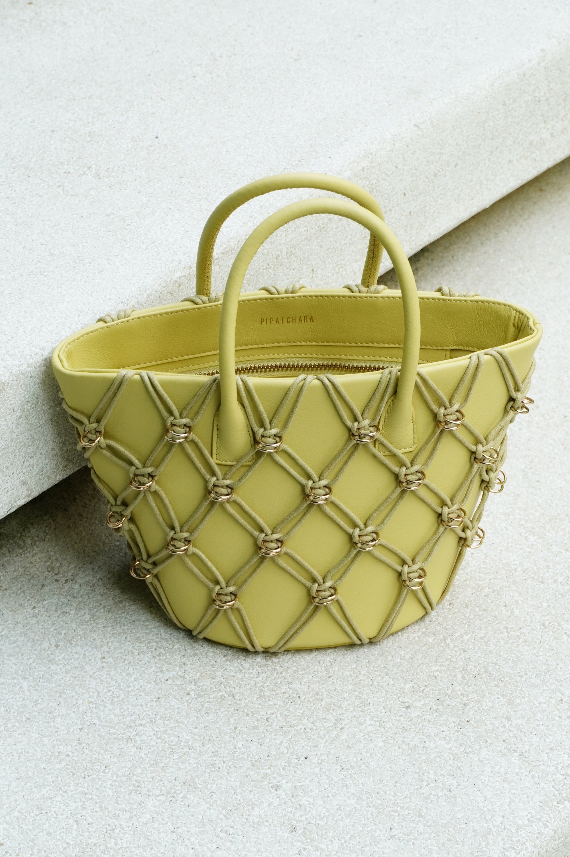 Mini Thea Basket Bag - Mustard
