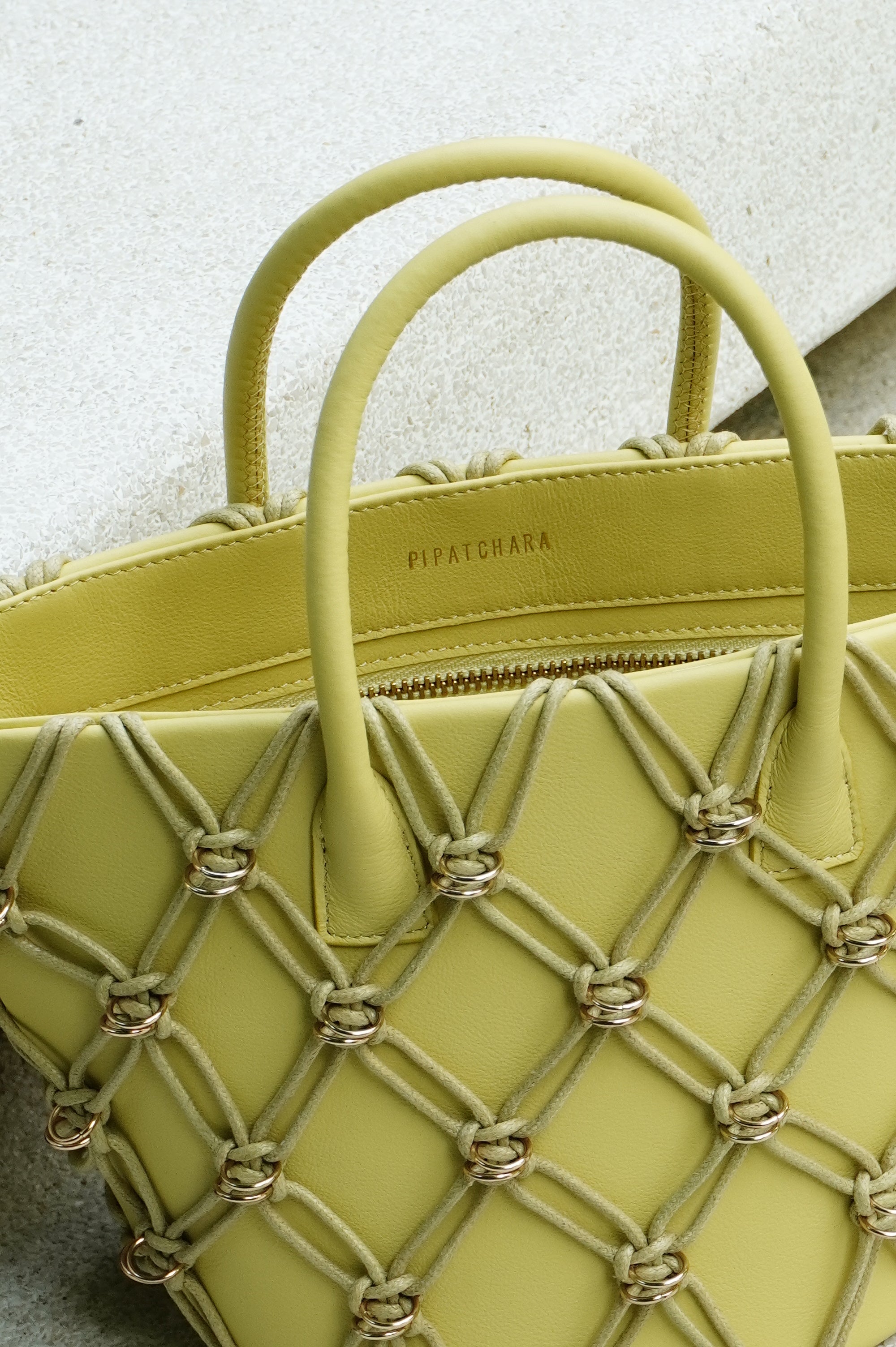 Mini Thea Basket Bag - Mustard