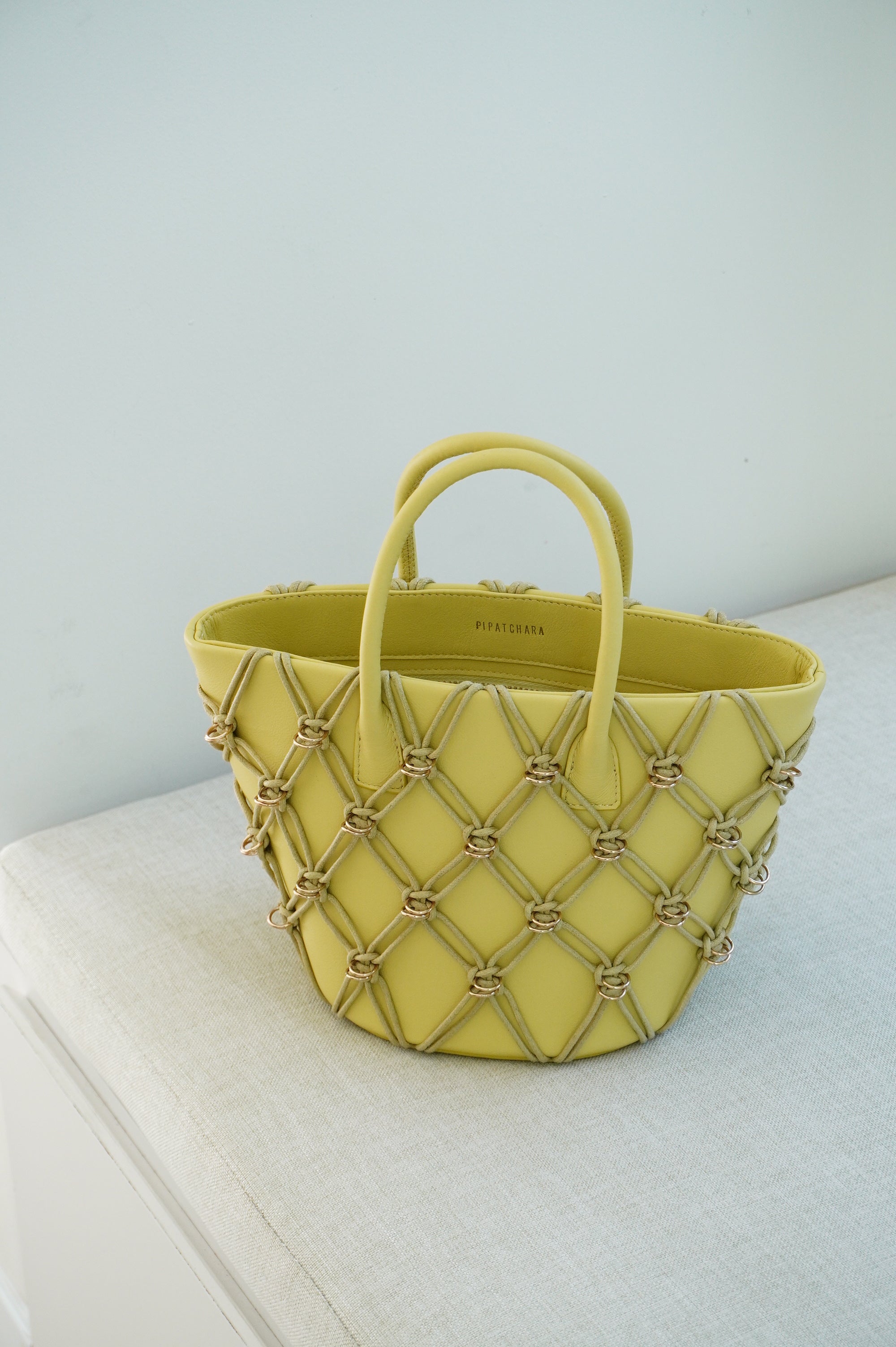 Mini Thea Basket Bag - Mustard