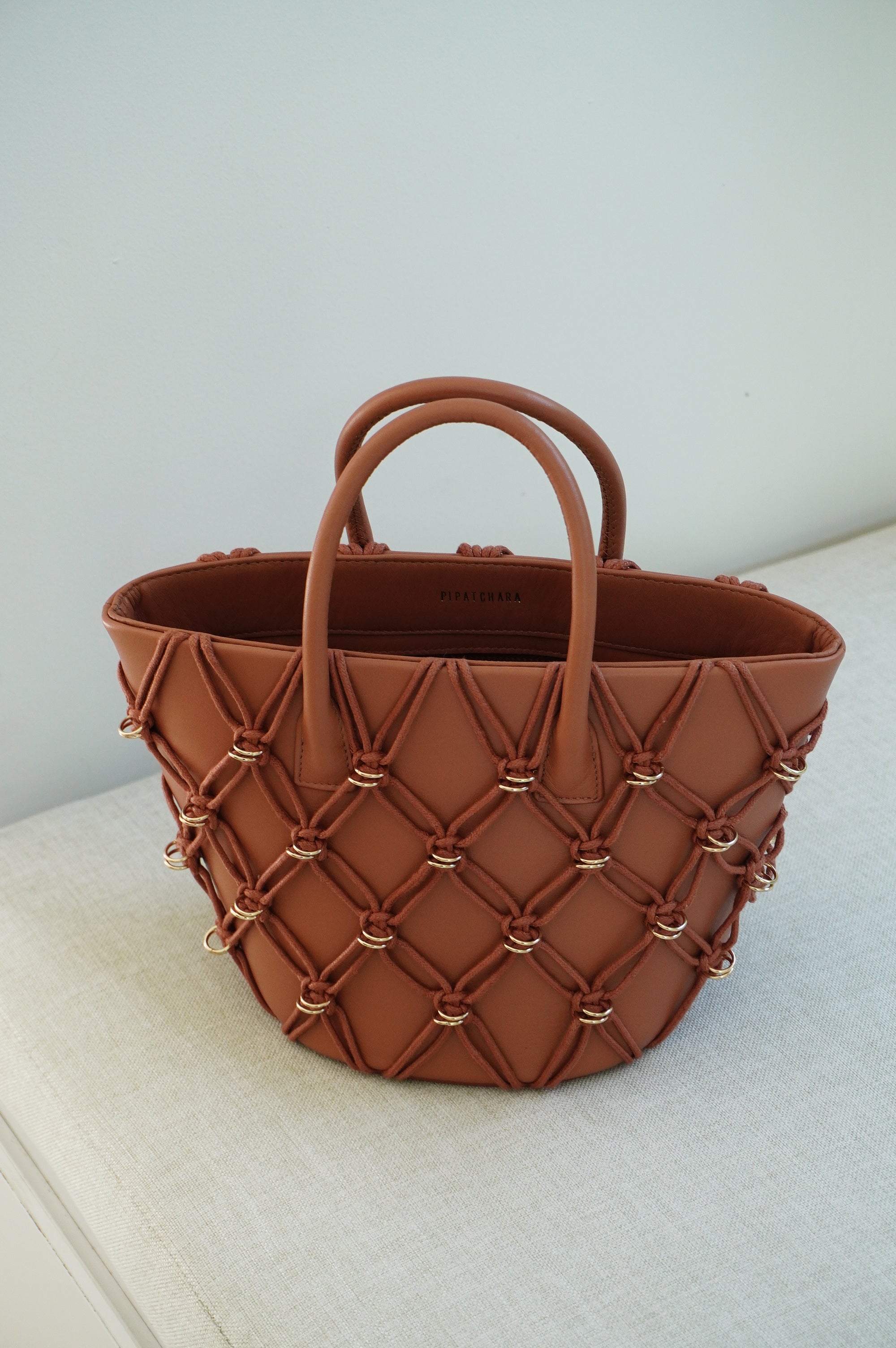 Mini Thea Basket Bag - Tan