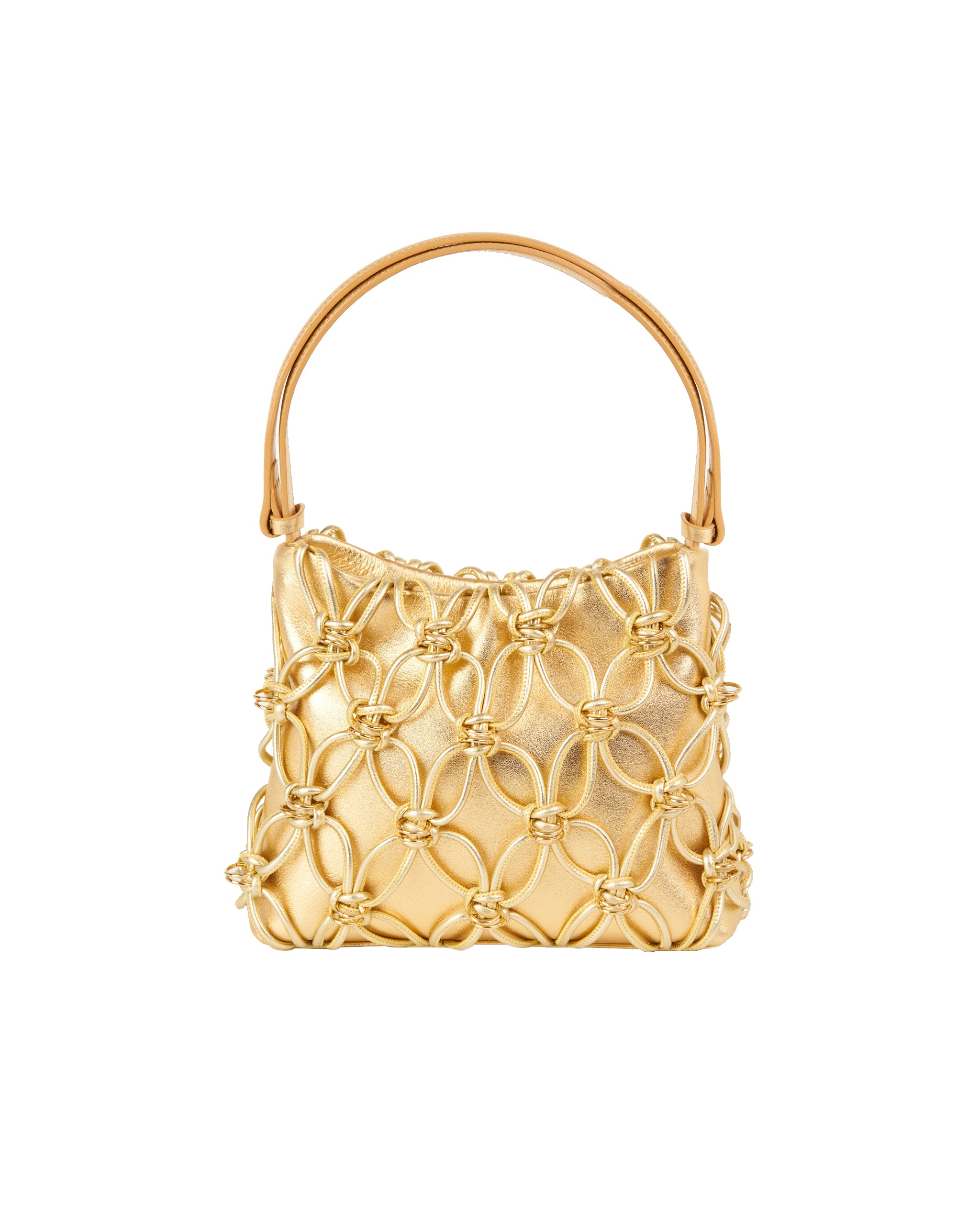 Jade Bag (Leather Cord) - Gold
