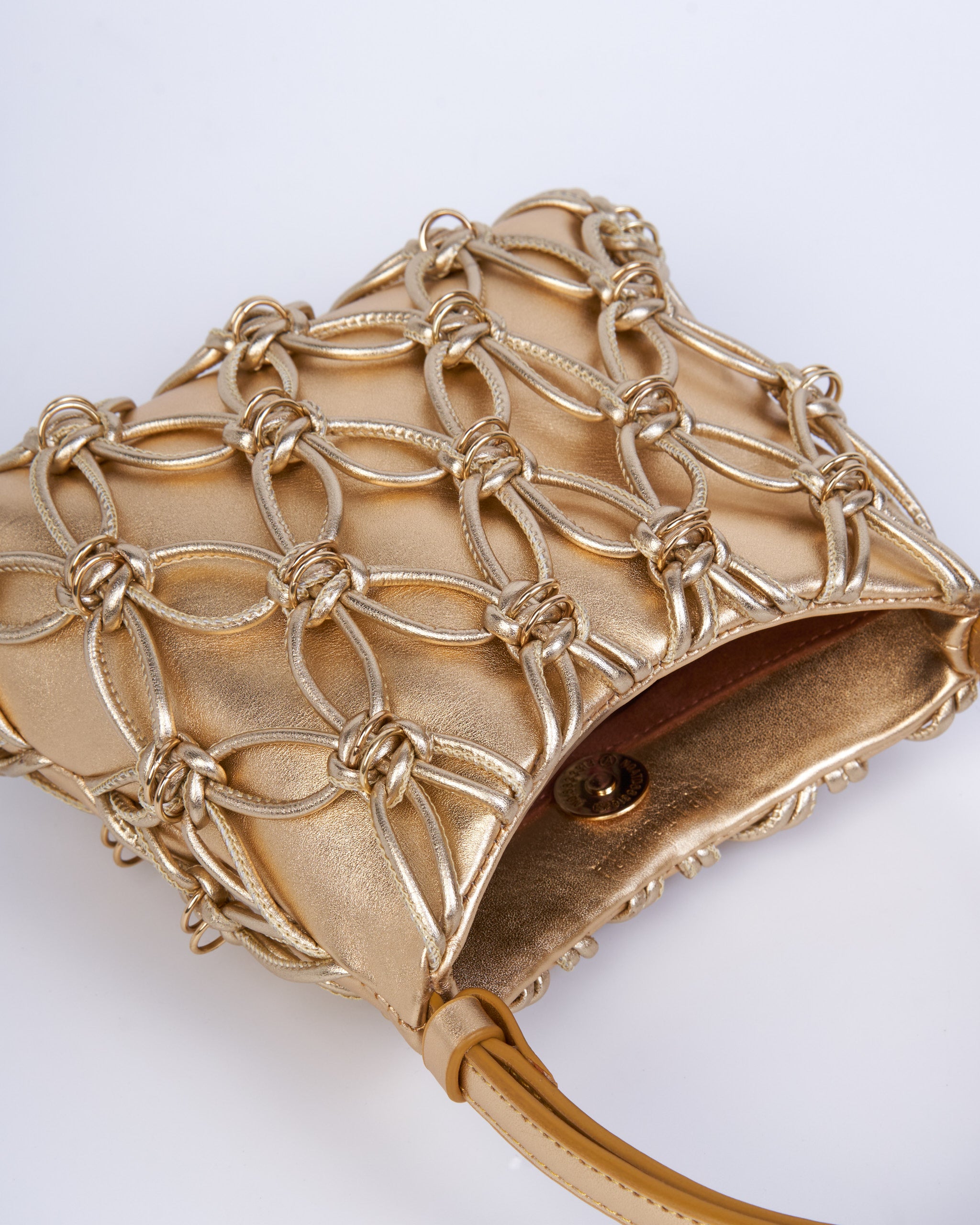 Jade Bag (Leather Cord) - Gold