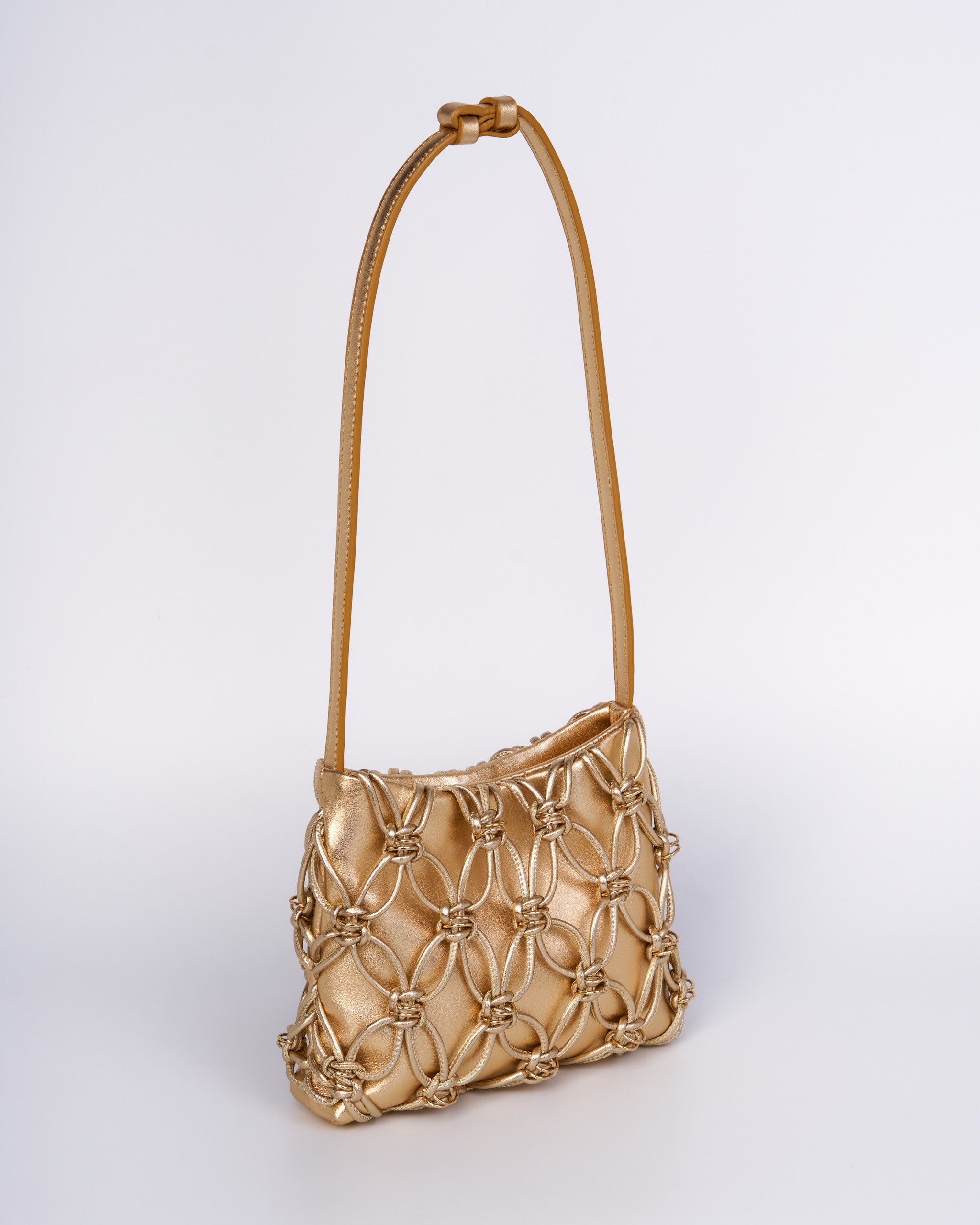 Jade Bag (Leather Cord) - Gold