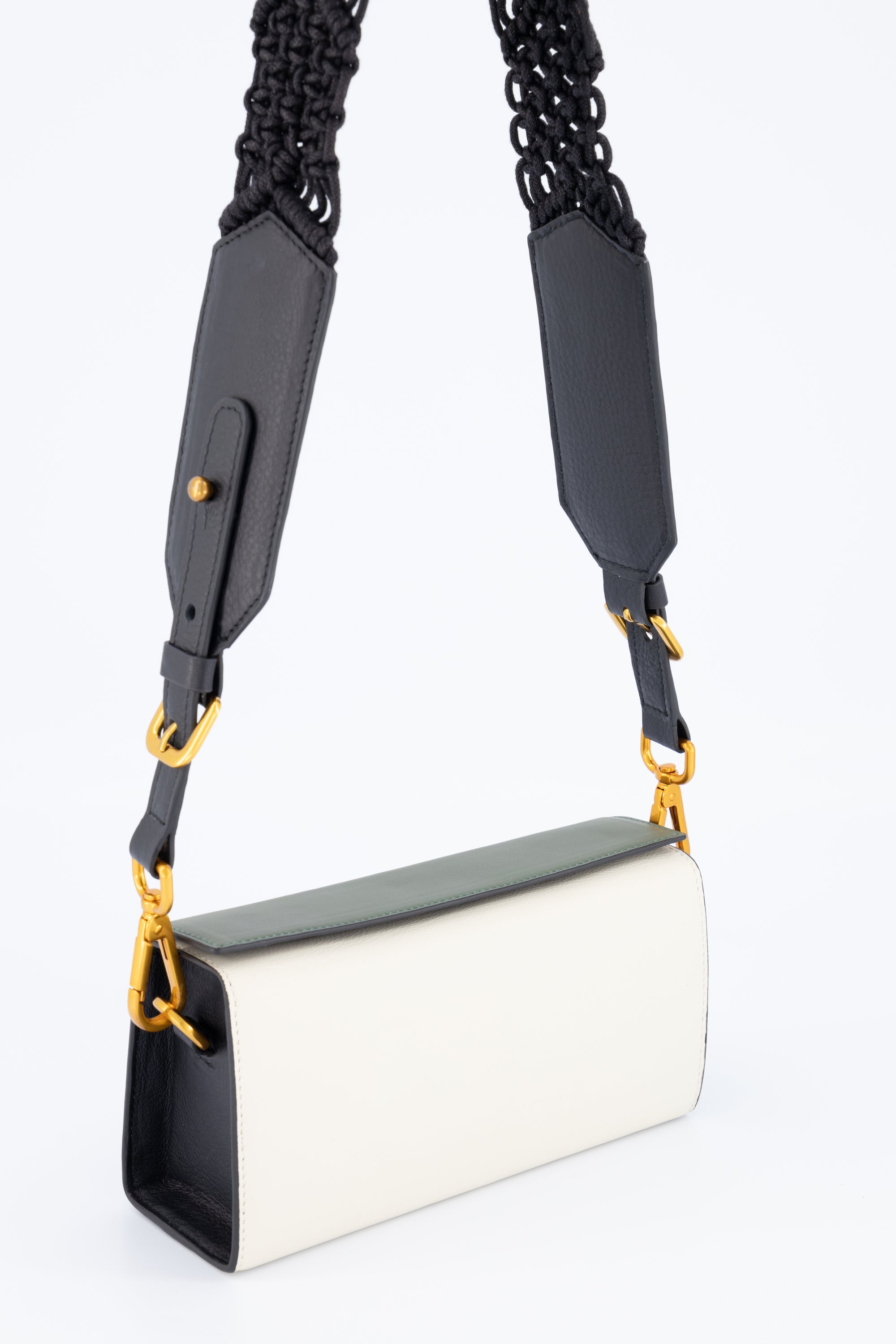 Sama Box Bag (3 Tones) - Black White Green