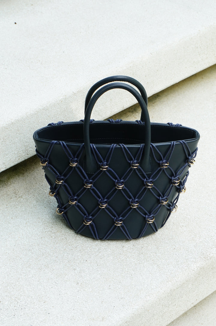 Mini Basket Bag - Navy