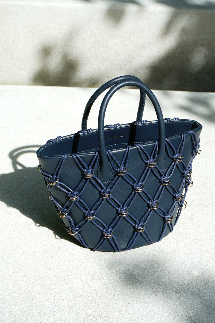 Mini Basket Bag - Navy