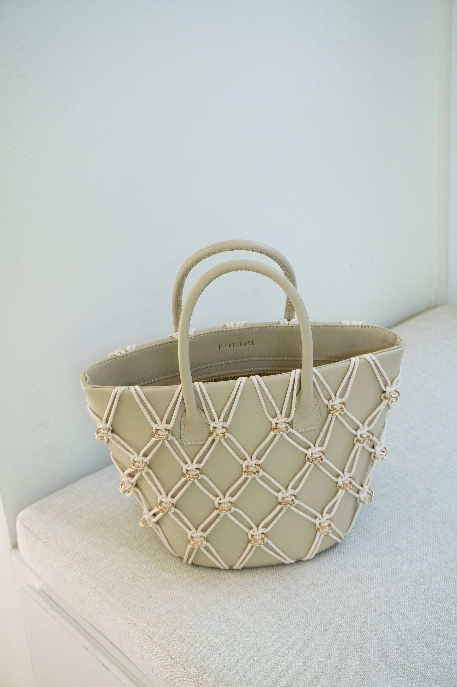 Mini Basket Bag - Smoke White