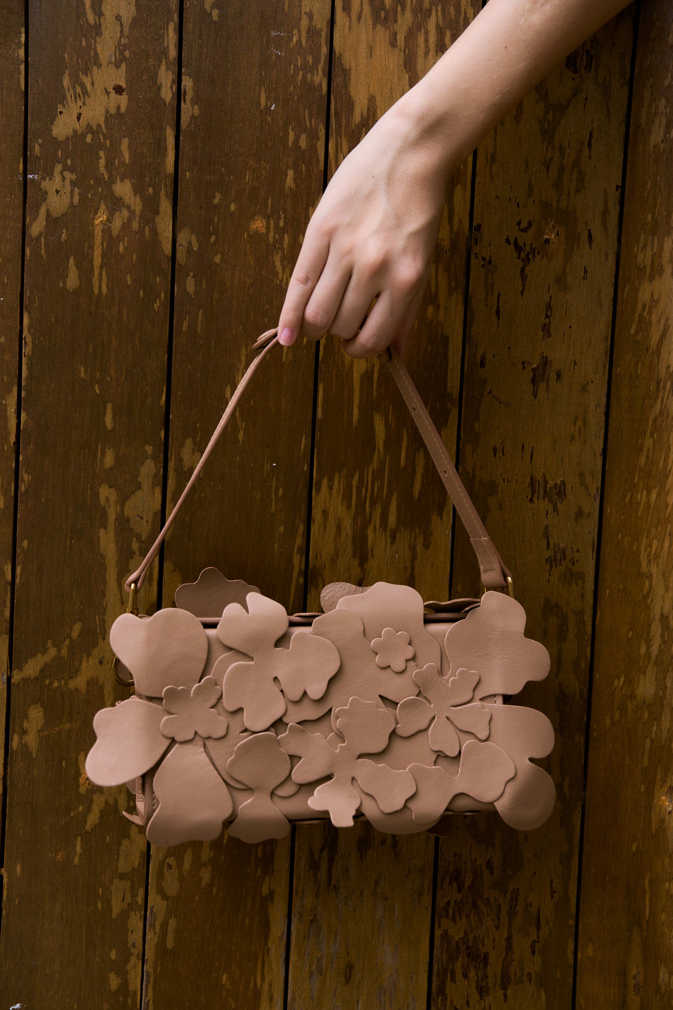 Sama Box Bag Flowery -  Nude