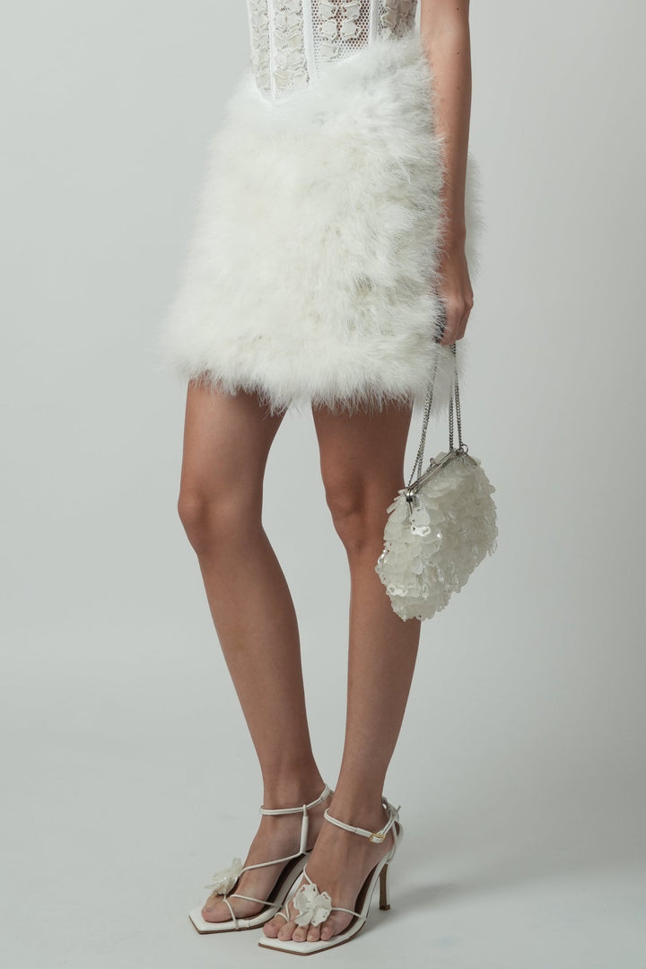 Fur Mini Skirt