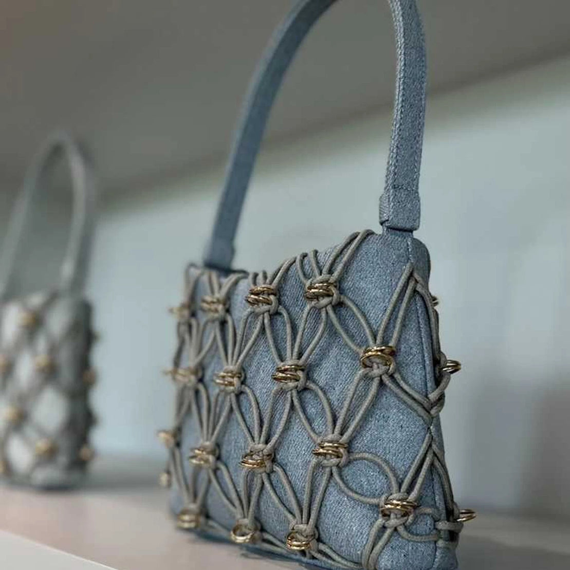 Mini Jade Bag (Cotton Rope) - Denim