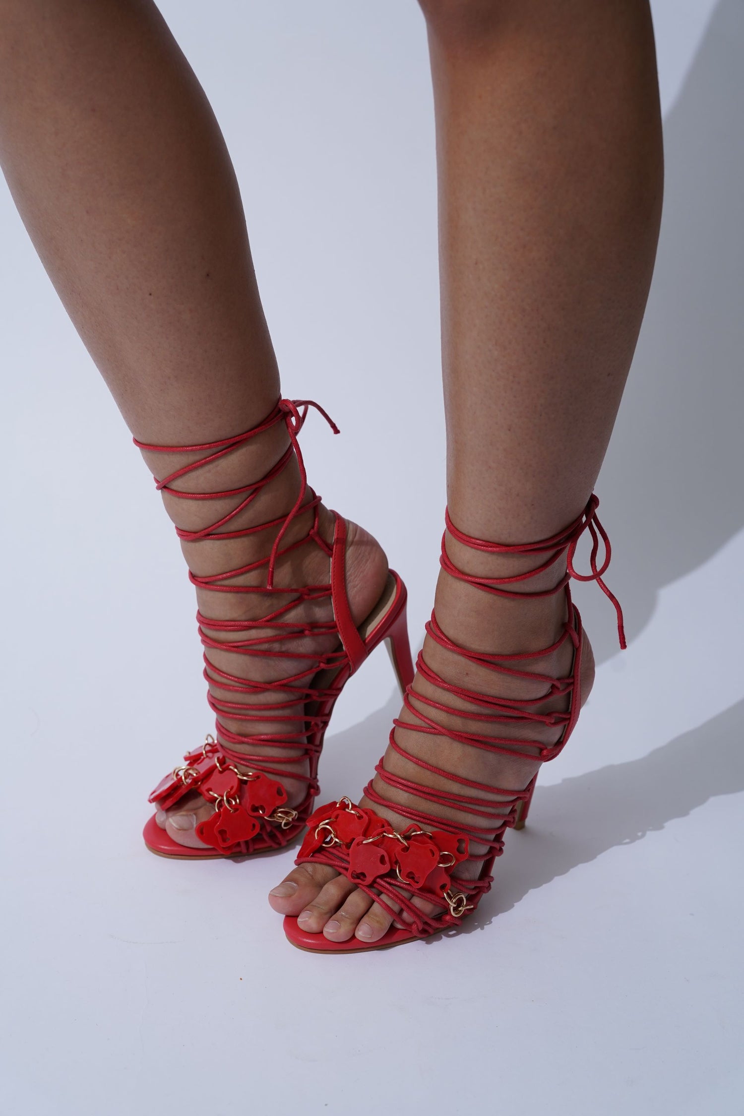 Infinitude High-Heel Sandals Red