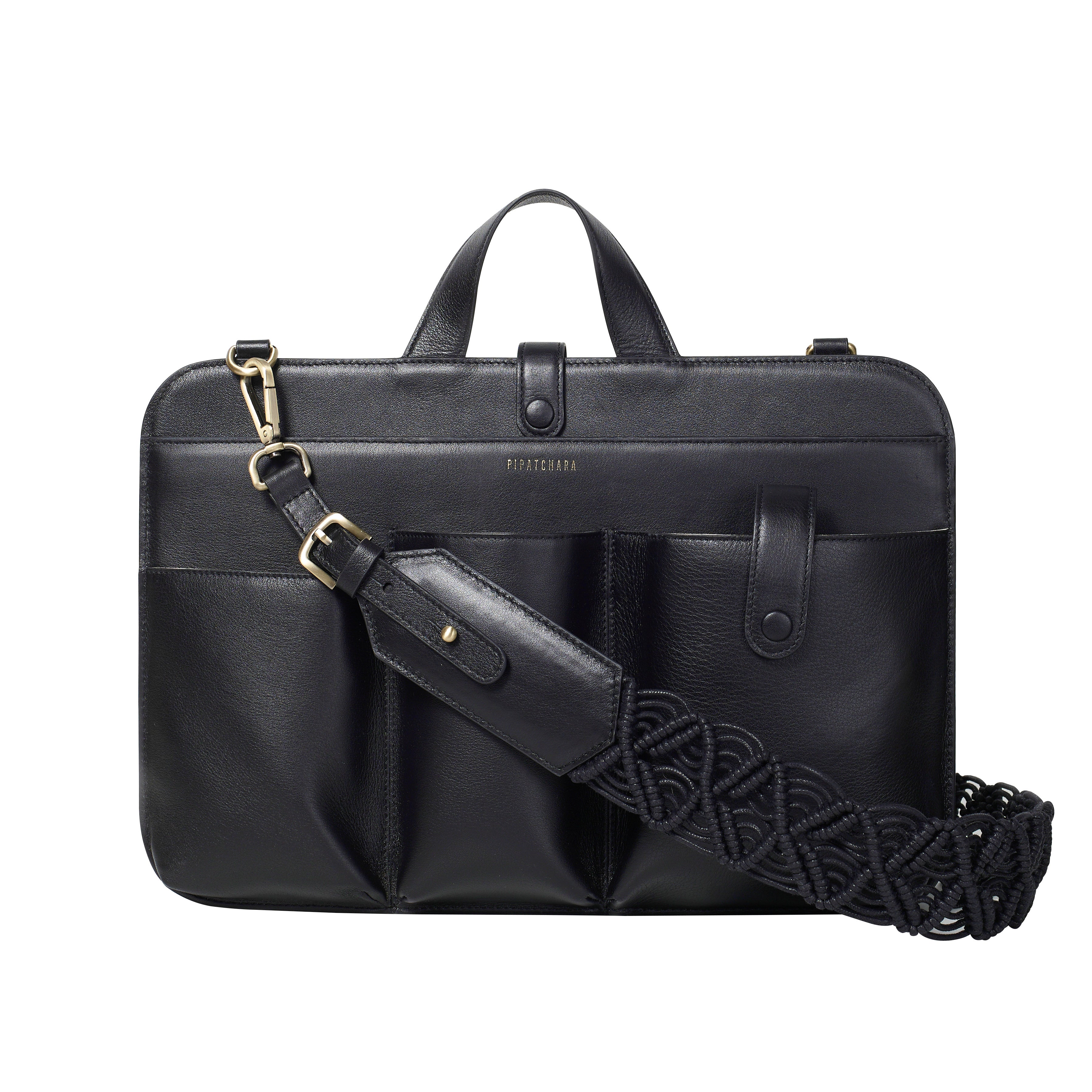 Lia Laptop (Leather) Black