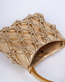 Jade Bag (Leather Cord) - Gold