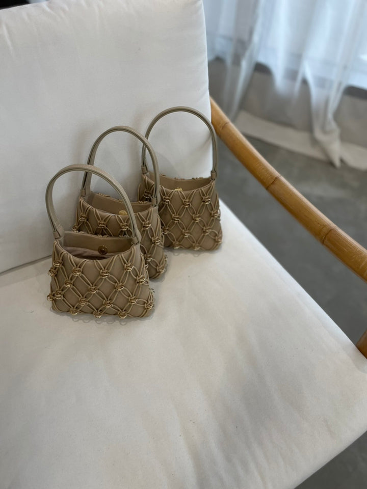 Jade Bag Cotton Rope Taupe