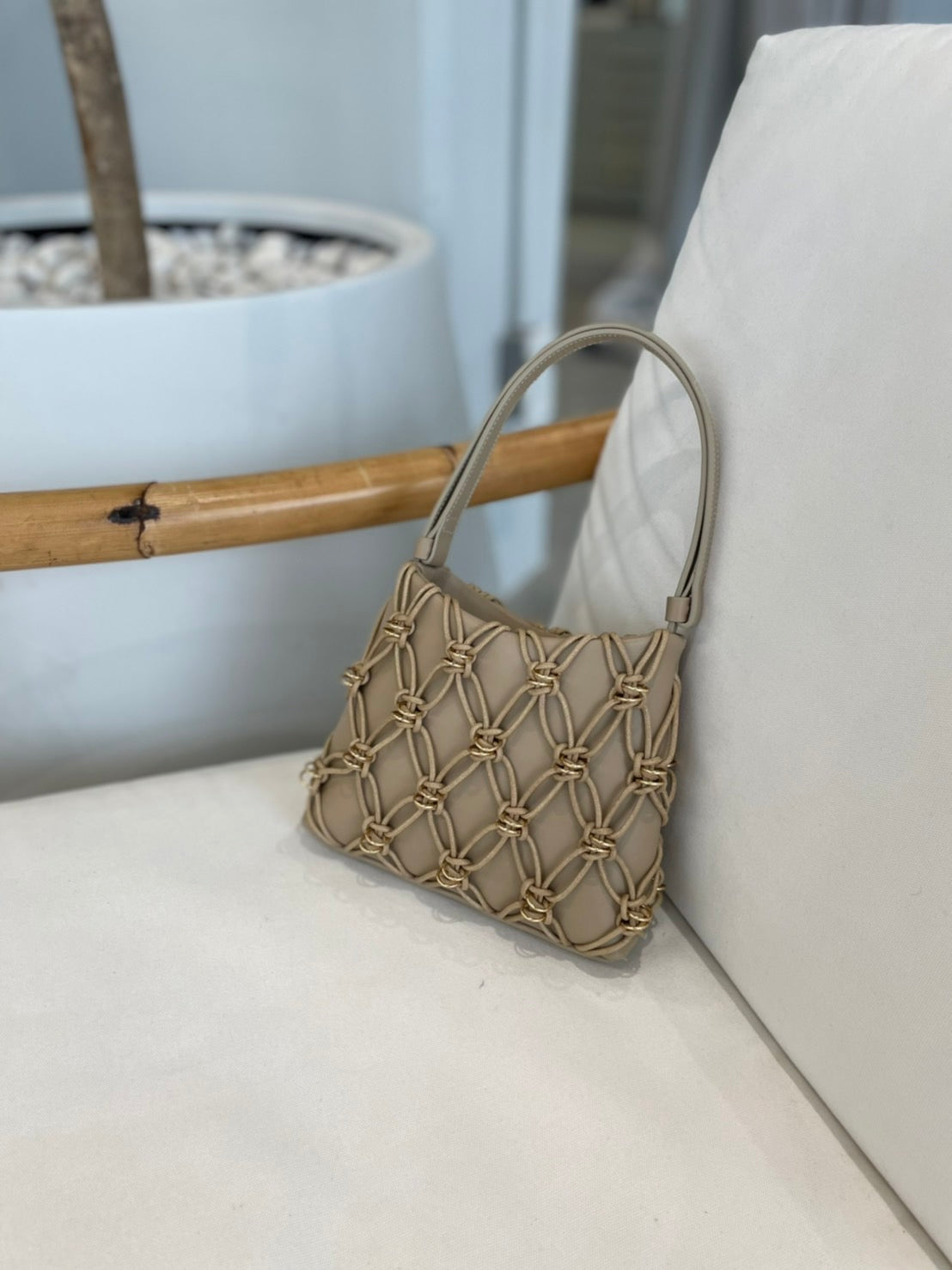 Jade Bag Cotton Rope Taupe
