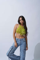 Infinitude Cropped Top Lime