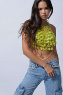 Infinitude Cropped Top Lime