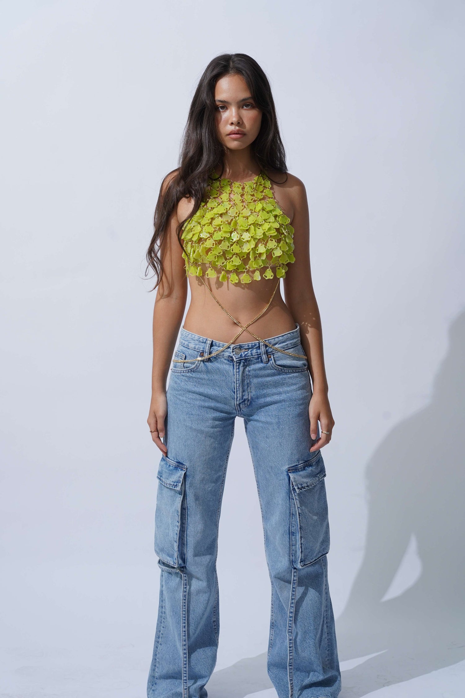 Infinitude Cropped Top Lime