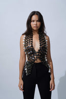Halter neck Top Black & White