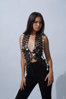Halter neck Top Black & White